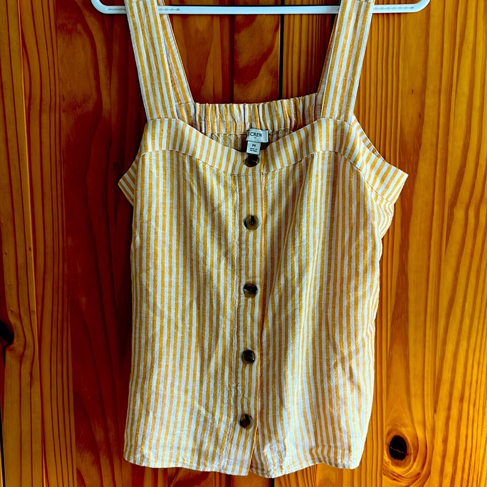J-Crew tank with button detail